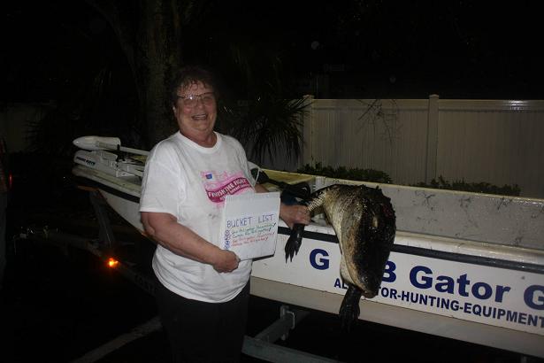 Mom first gator with bucket list